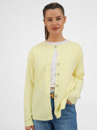 Diffusion by Kate Sweater One Size Pippa Cardigan in Lemon Yellow