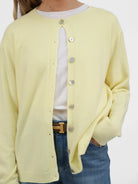 Diffusion by Kate Sweater One Size Pippa Cardigan in Lemon Yellow