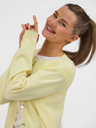 Diffusion by Kate Sweater One Size Pippa Cardigan in Lemon Yellow