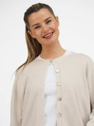 Diffusion by Kate Sweater One Size Pippa Cardigan in Sand