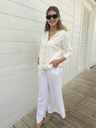 Diffusion by Kate Sweater One Size Pippa Cardigan in Soft Cream