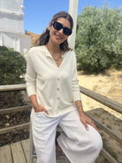 Diffusion by Kate Sweater One Size Pippa Cardigan in Soft Cream