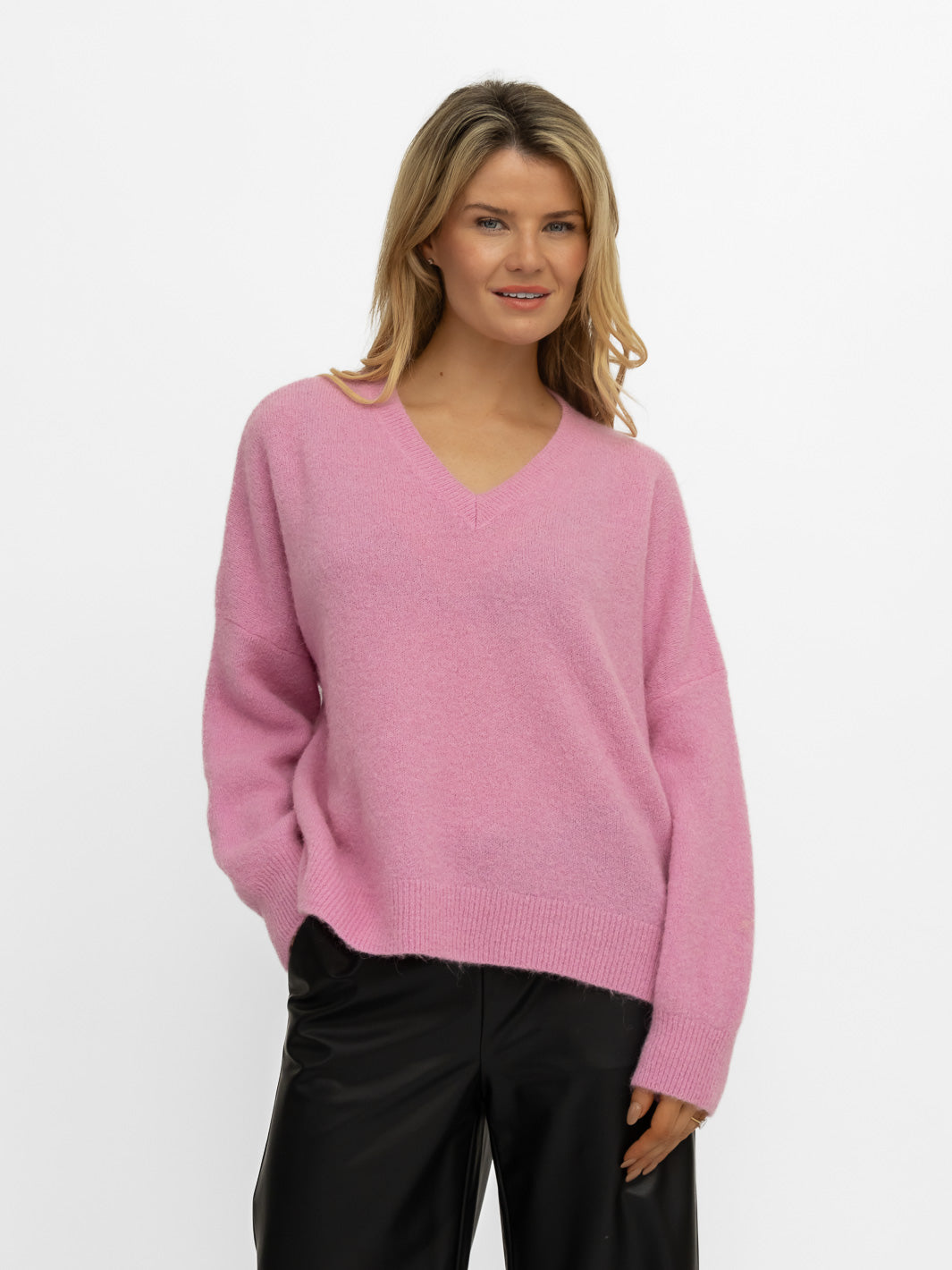 Diffusion by Kate Sweater One Size Stella Sweater in Baby Pink