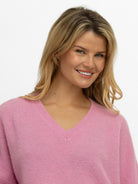 Diffusion by Kate Sweater One Size Stella Sweater in Baby Pink