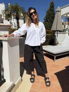 Diffusion by Kate One Size Tokyo Cotton Pants in Black