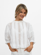 Diffusion By Kate Top Angela Cotton Top In White