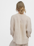 Diffusion By Kate Top One Size Chloe Linen Shirt In Sand
