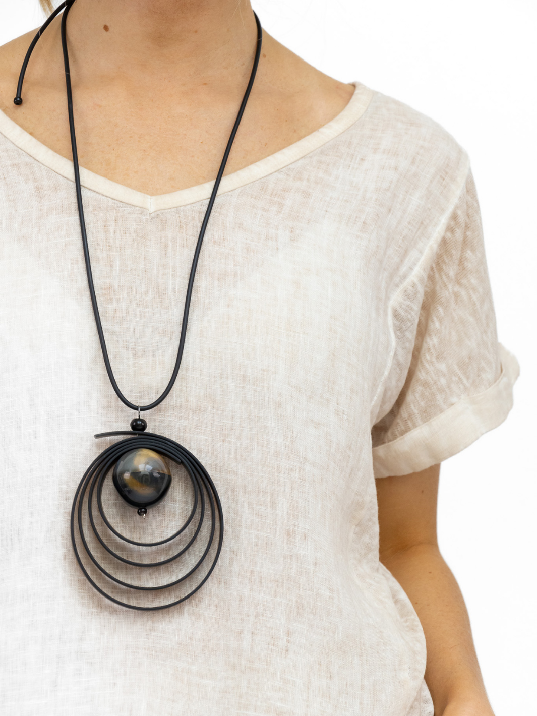 Diffusion By Kate Top One Size Jack Linen T Shirt In Sand