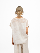 Diffusion By Kate Top One Size Jack Linen T Shirt In Sand