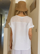 Diffusion by Kate Top One Size Jack Linen T Shirt In White