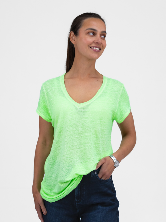 Diffusion By Kate Top One Size Kate Tee In Neon Lime Green