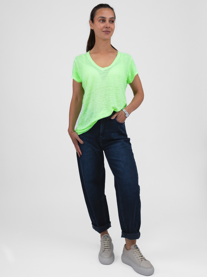 Diffusion By Kate Top One Size Kate Tee In Neon Lime Green