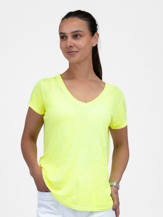 Diffusion By Kate Top One Size Kate Tee In Neon Yellow