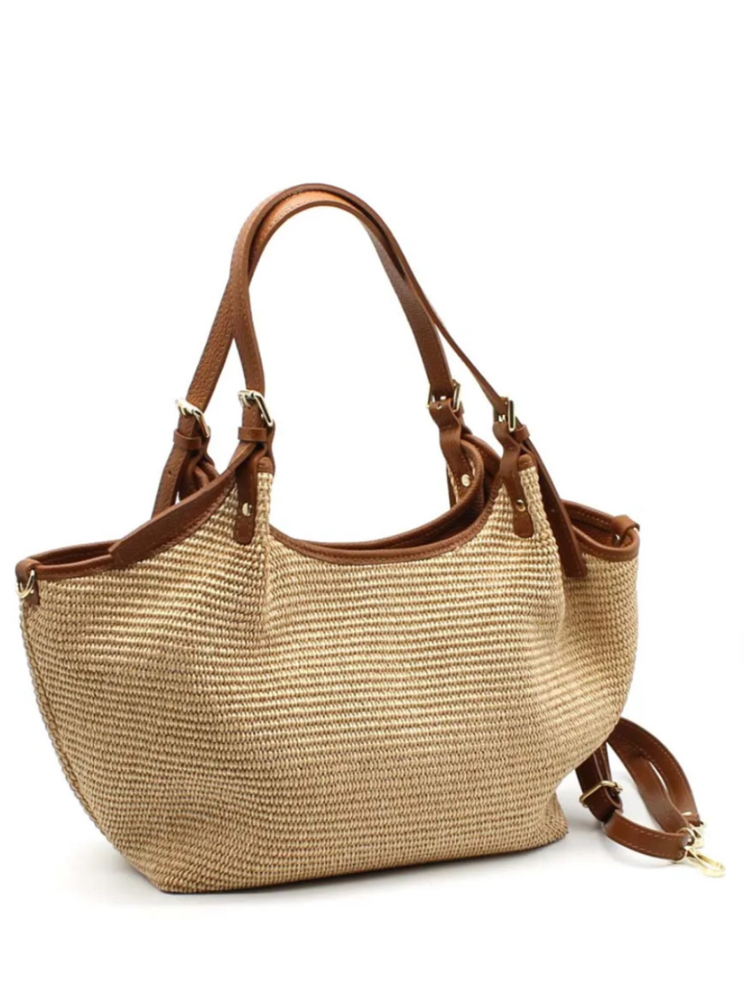 Diffusion.ie Bags One Size Bologna Raffia Slouchy Shoulder Bag