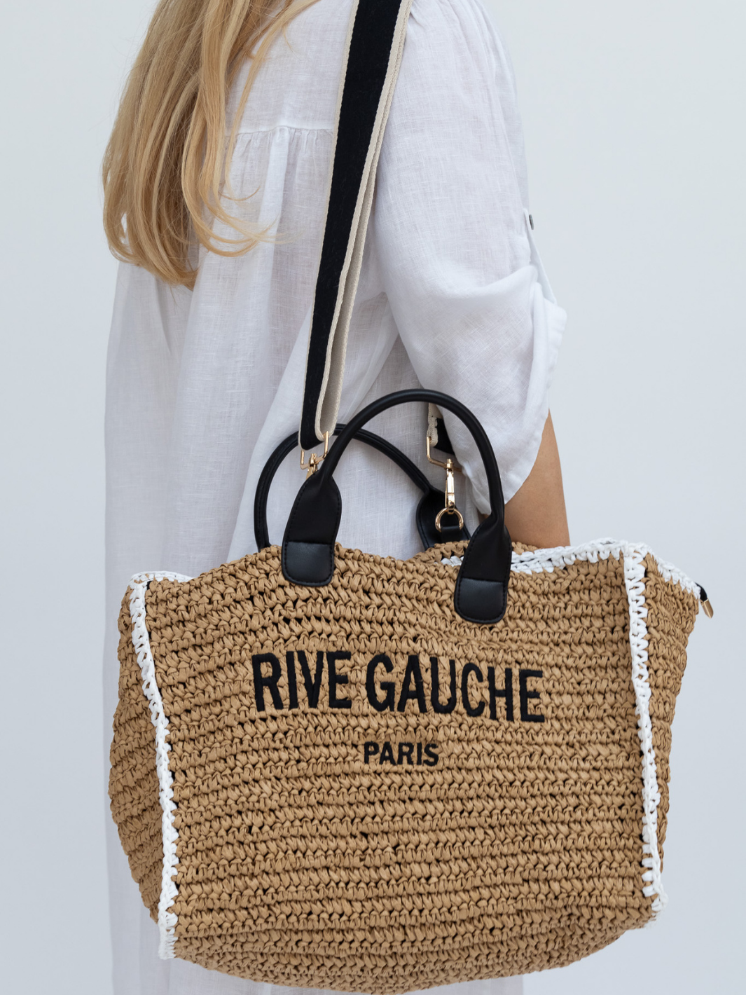 Diffusion.ie Bags One Size Rive Gauche Raffia Medium Tote