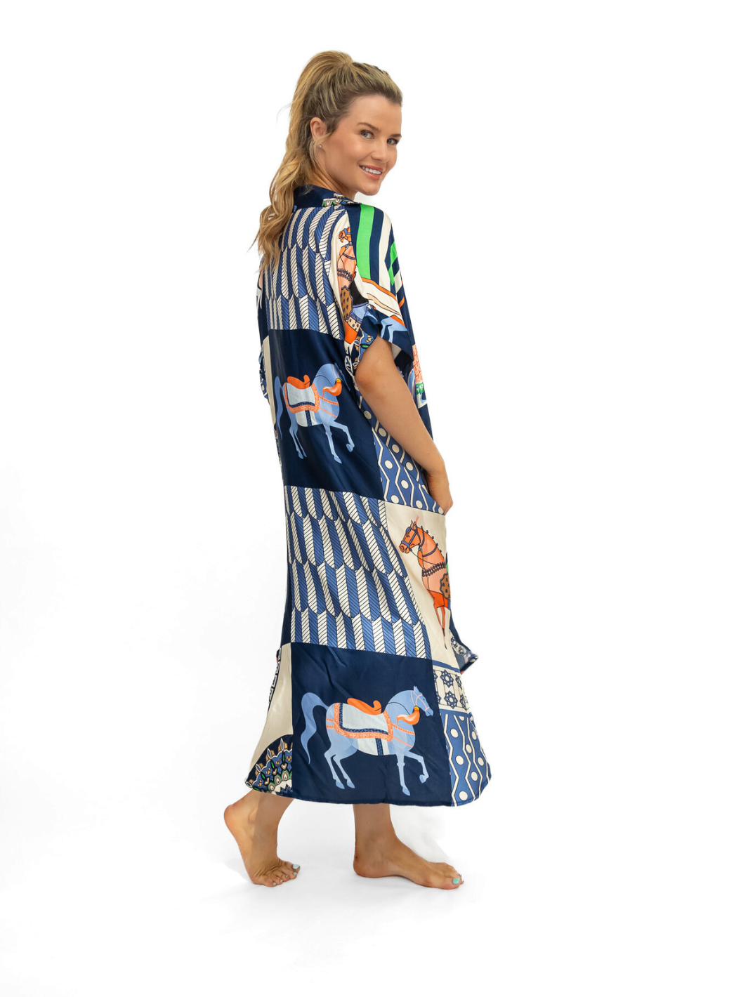 Diffusion.ie Dress One Size Silky Pool Side Dress in Riviera