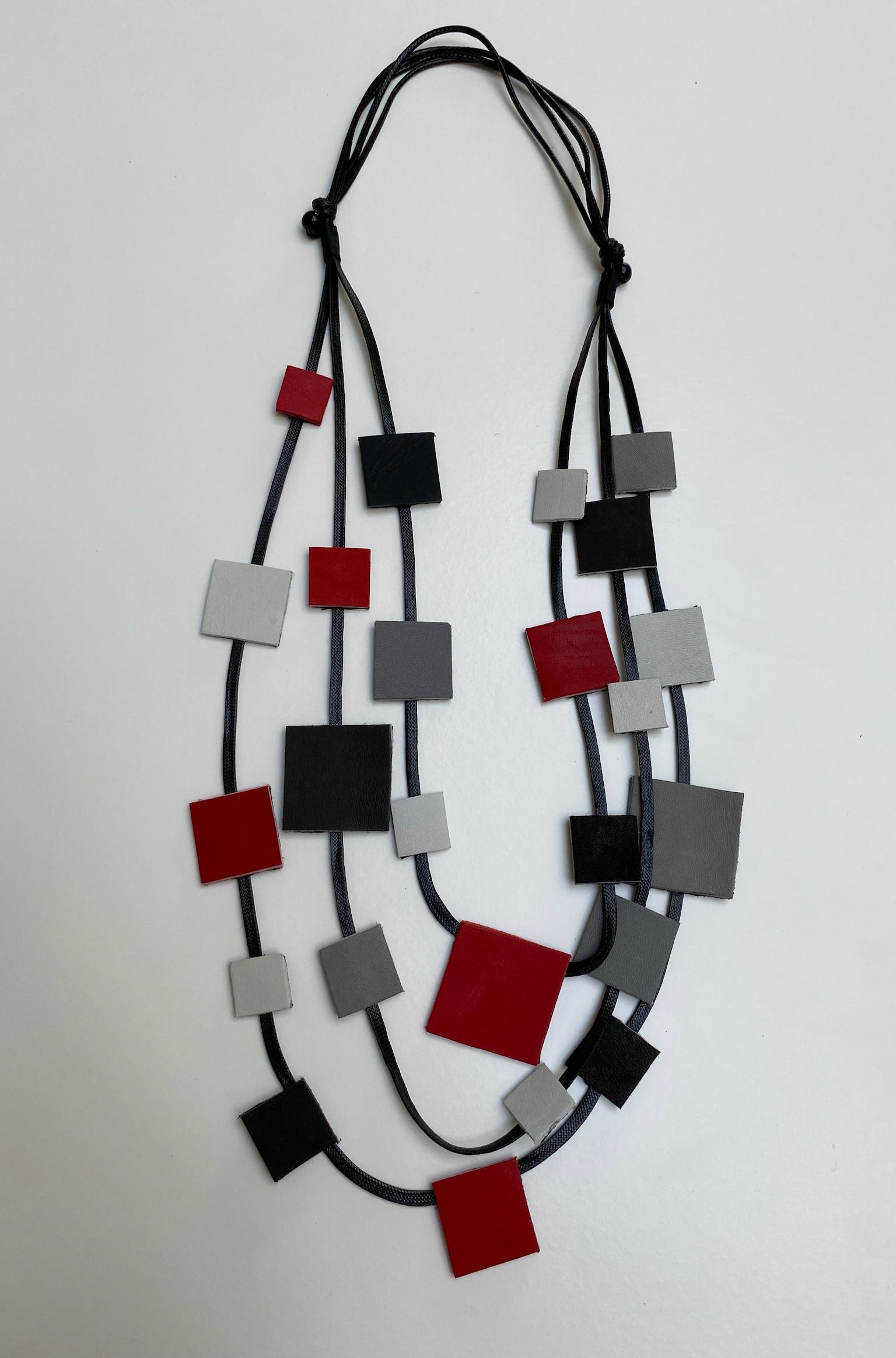 Diffusion.ie Jewellery Long Suede Squares Necklace