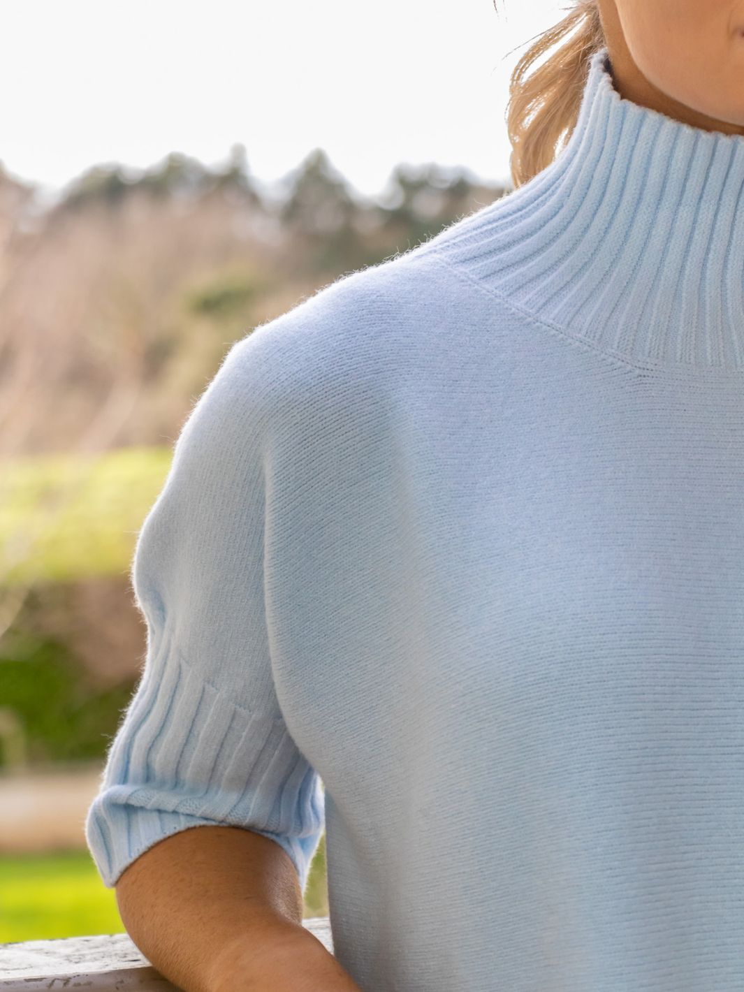 DIFFUSION.ie Josep Mid-Length Sweater in Baby Blue