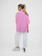Diffusion.ie Knitwear One Size Josep Dip Back Sweater in Peony Pink
