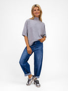 Diffusion.ie Knitwear One Size Josep Long Length Jumper In Soft Grey