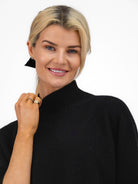 Diffusion.ie Knitwear One Size Josep Long Length Jumper With Dip Back In Black