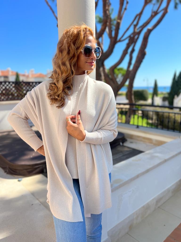 Diffusion.ie Knitwear One Size Josep Long Sleeve Sweater in Sand