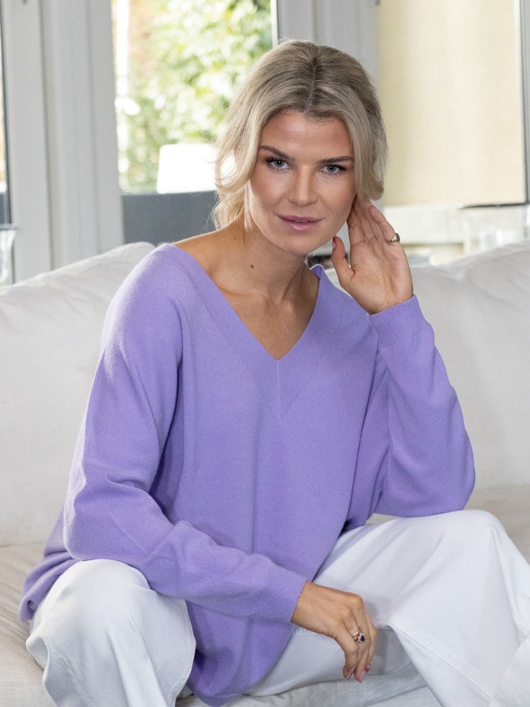 DIFFUSION.ie Knitwear Lea Super Oversize Sweater in Lavender