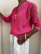 Diffusion.ie Knitwear One Size Sara Cardigan in Fuchsia