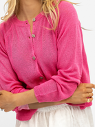 Diffusion.ie Knitwear One Size Sara Cardigan in Fuchsia