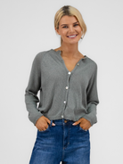 Diffusion.ie Knitwear One Size Sara Cardigan in Khaki