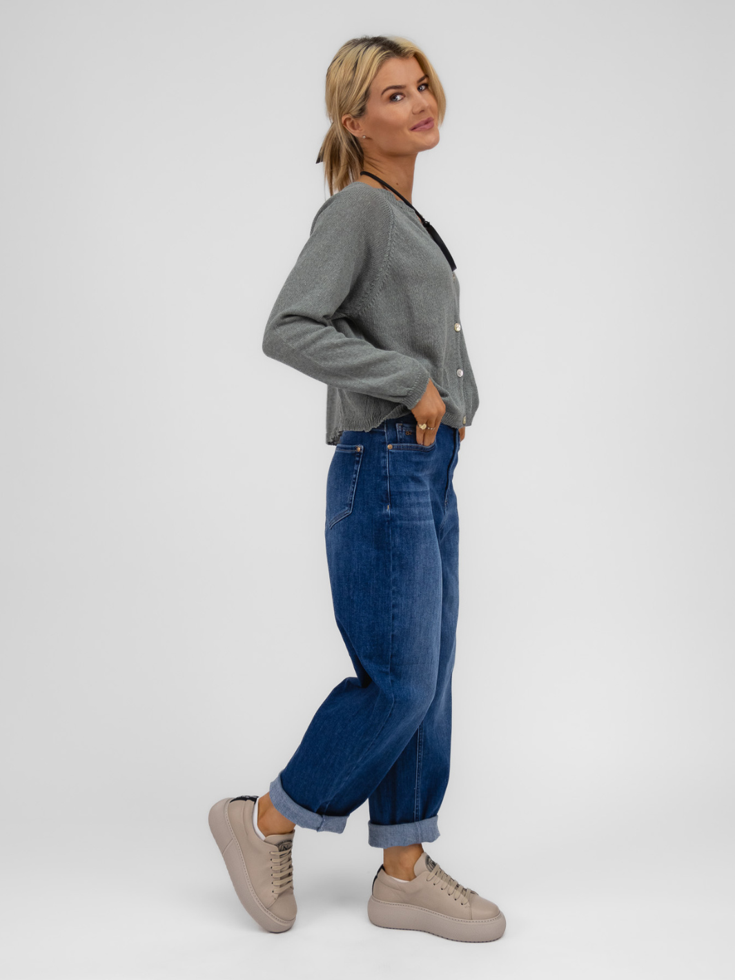 Diffusion.ie Knitwear One Size Sara Cardigan in Khaki