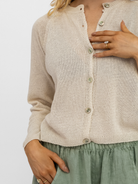 Diffusion.ie Knitwear One Size Sara Cardigan in Sand