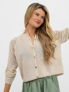 Diffusion.ie Knitwear One Size Sara Cardigan in Sand