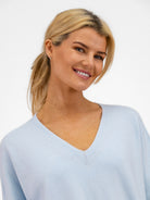DIFFUSION.ie Knitwear One size Sienna V-Neck Jumper in Baby Blue