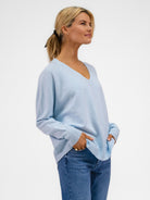 DIFFUSION.ie Knitwear One size Sienna V-Neck Jumper in Baby Blue