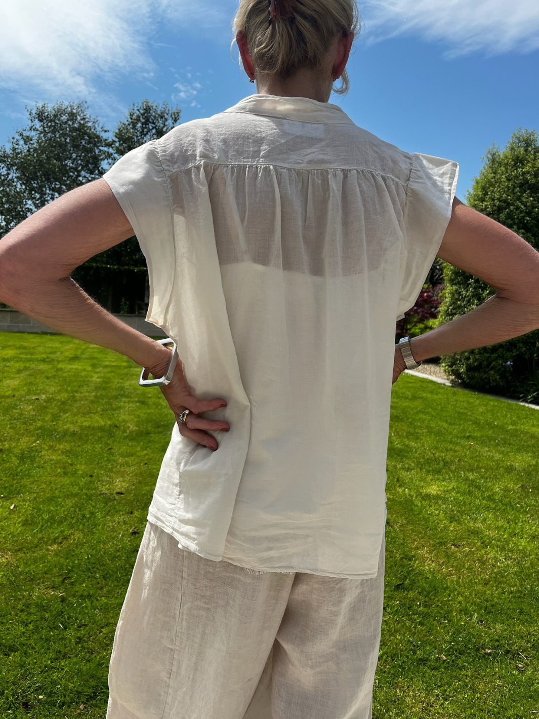 Diffusion.ie Shirts One Size Mia Cotton Shirt in Sand