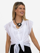 Diffusion.ie Shirts One Size Mia Cotton Shirt in White