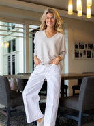 DIFFUSION.ie Sienna V-Neck Sweater in Sand