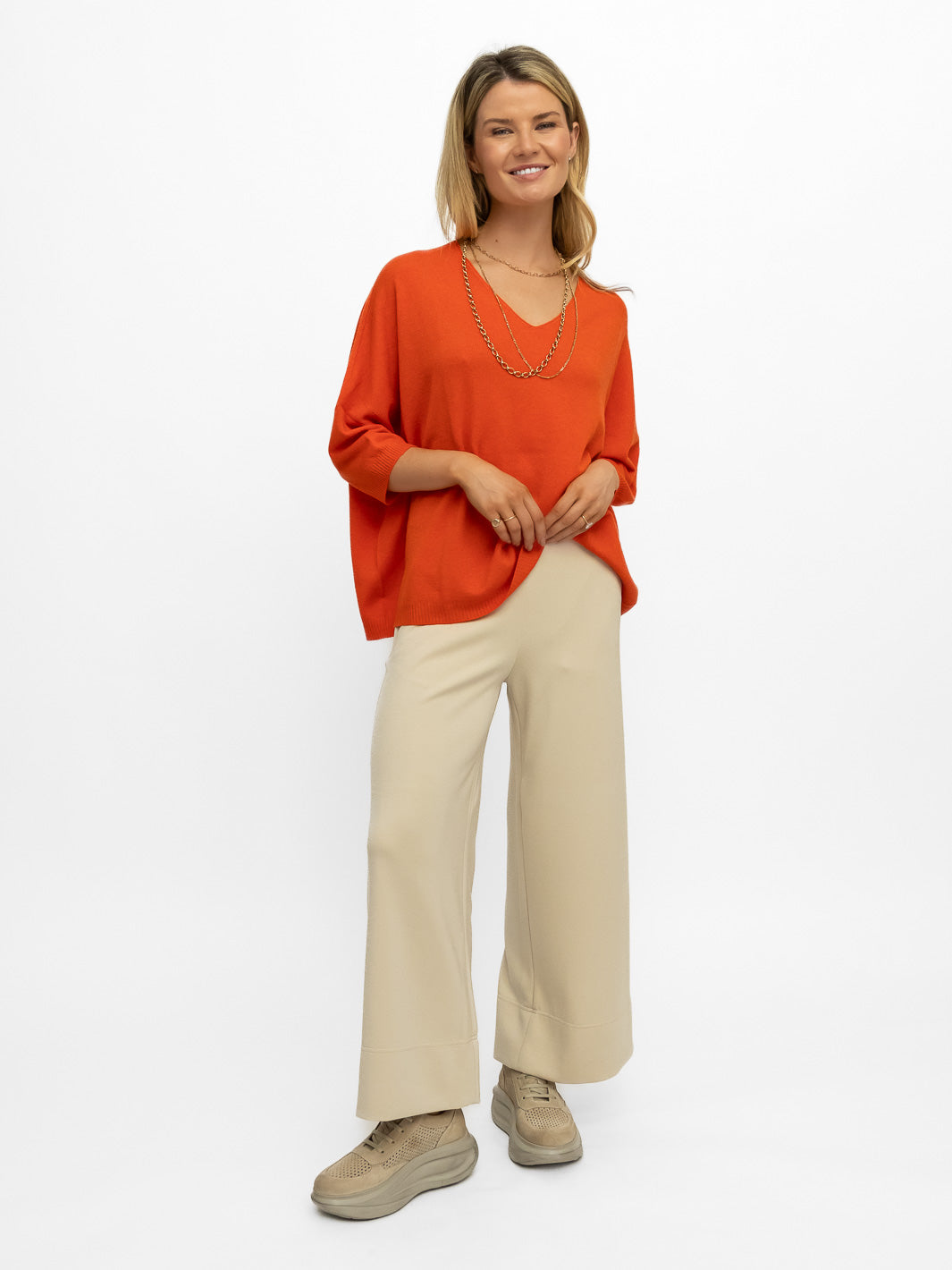 Diffusion.ie Sweater One Size Livia Sweater in Burnt Orange