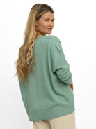 Diffusion.ie Sweater One Size Sienna V-Neck Sweater in Tea Green