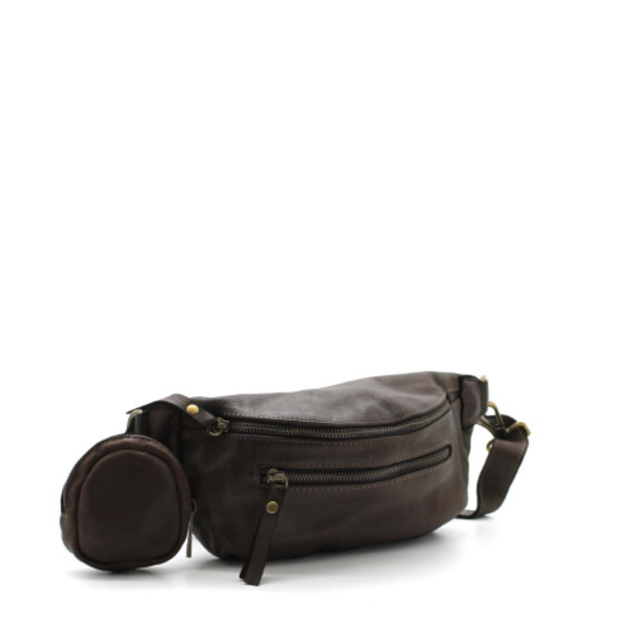 DIFFUSION.ie Vimoda Small Bum Bag with Coin Purse in Chocolate