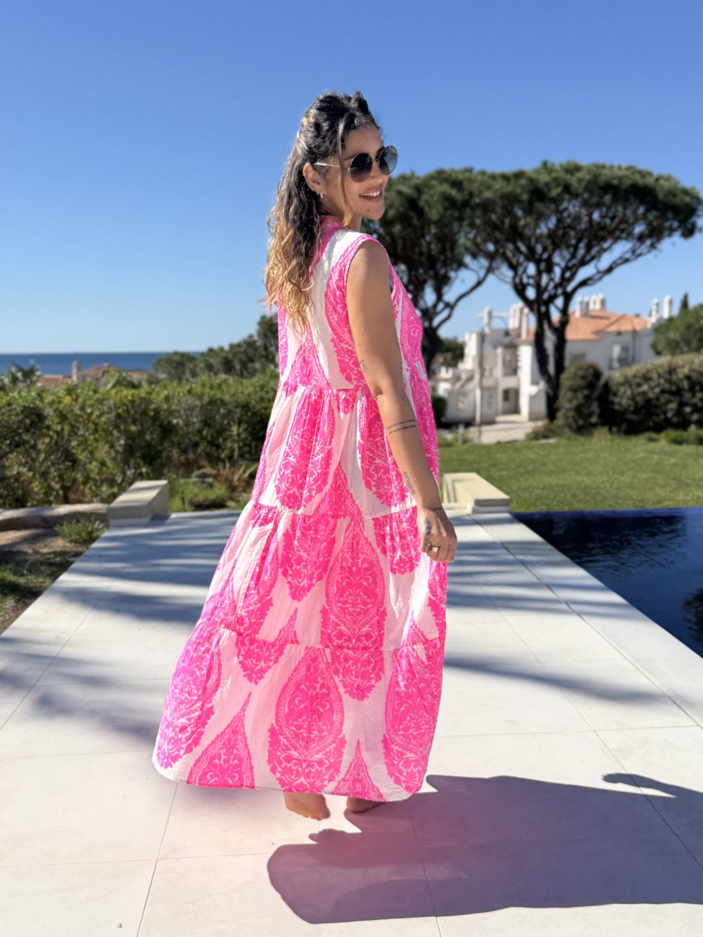 Dream Dress Geisha Dress In Emperor Neon Pink