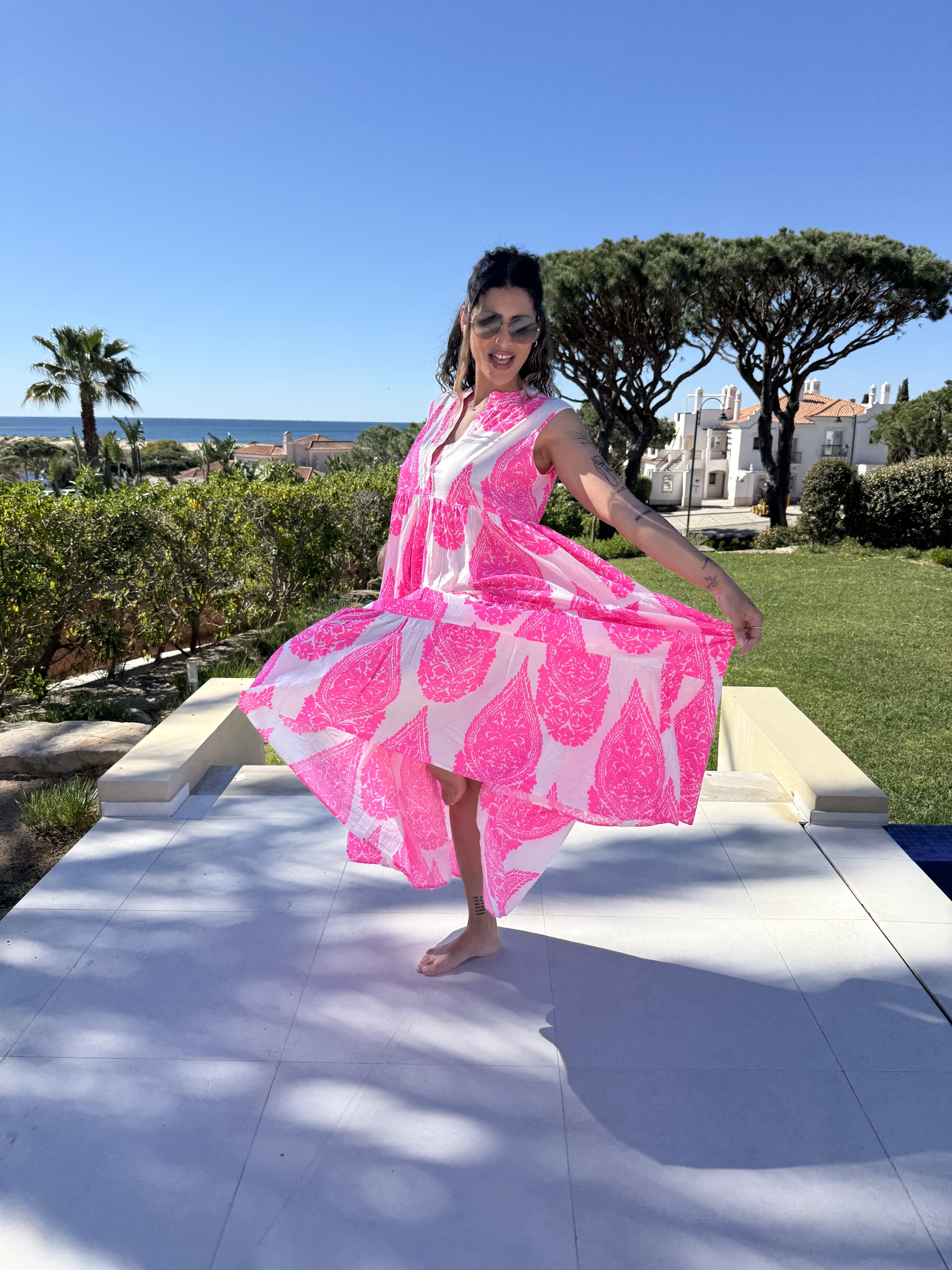 Dream Dress Geisha Dress In Emperor Neon Pink