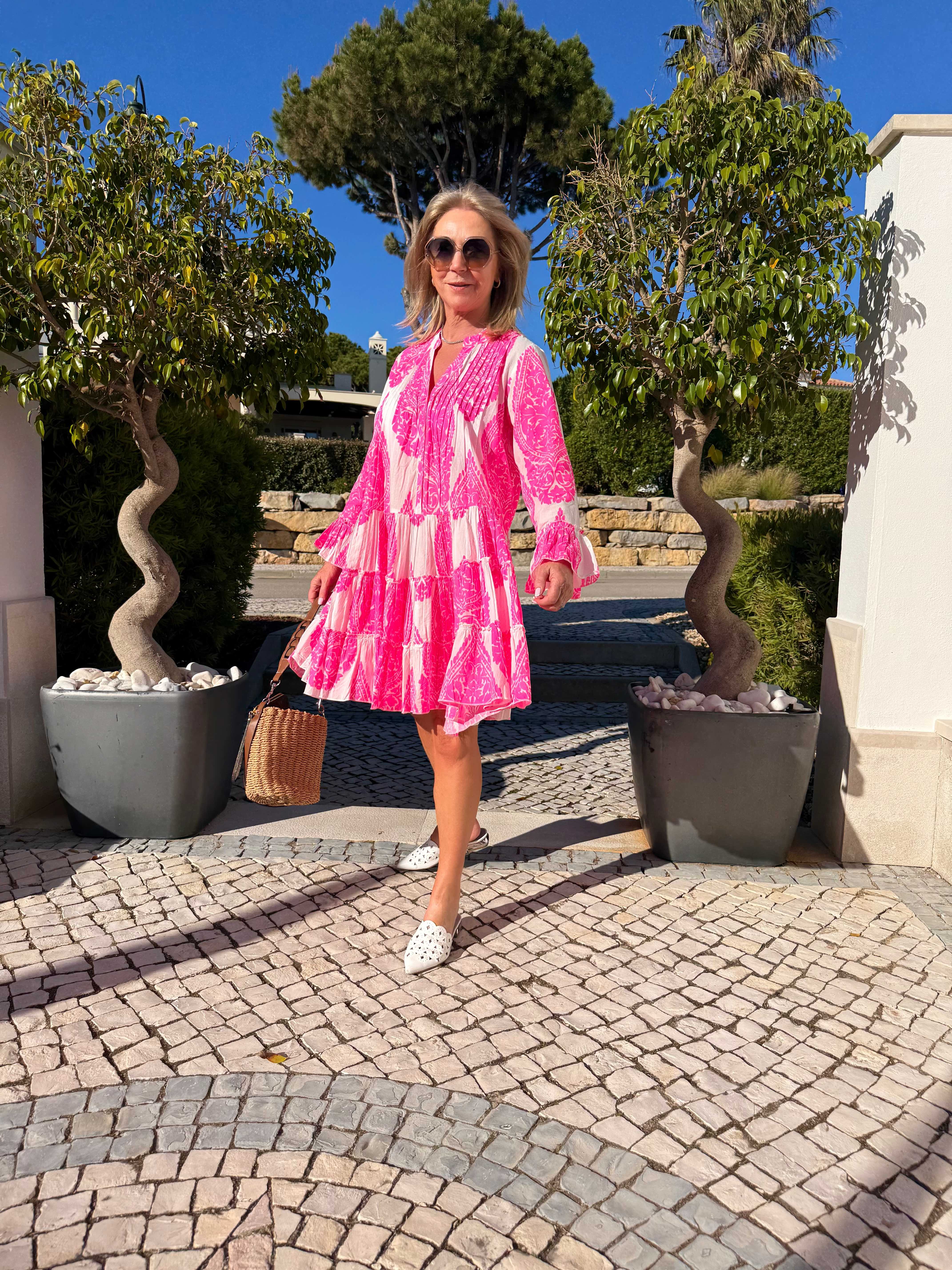 Dream Dress Lobster Dress In Emperor Neon Pink