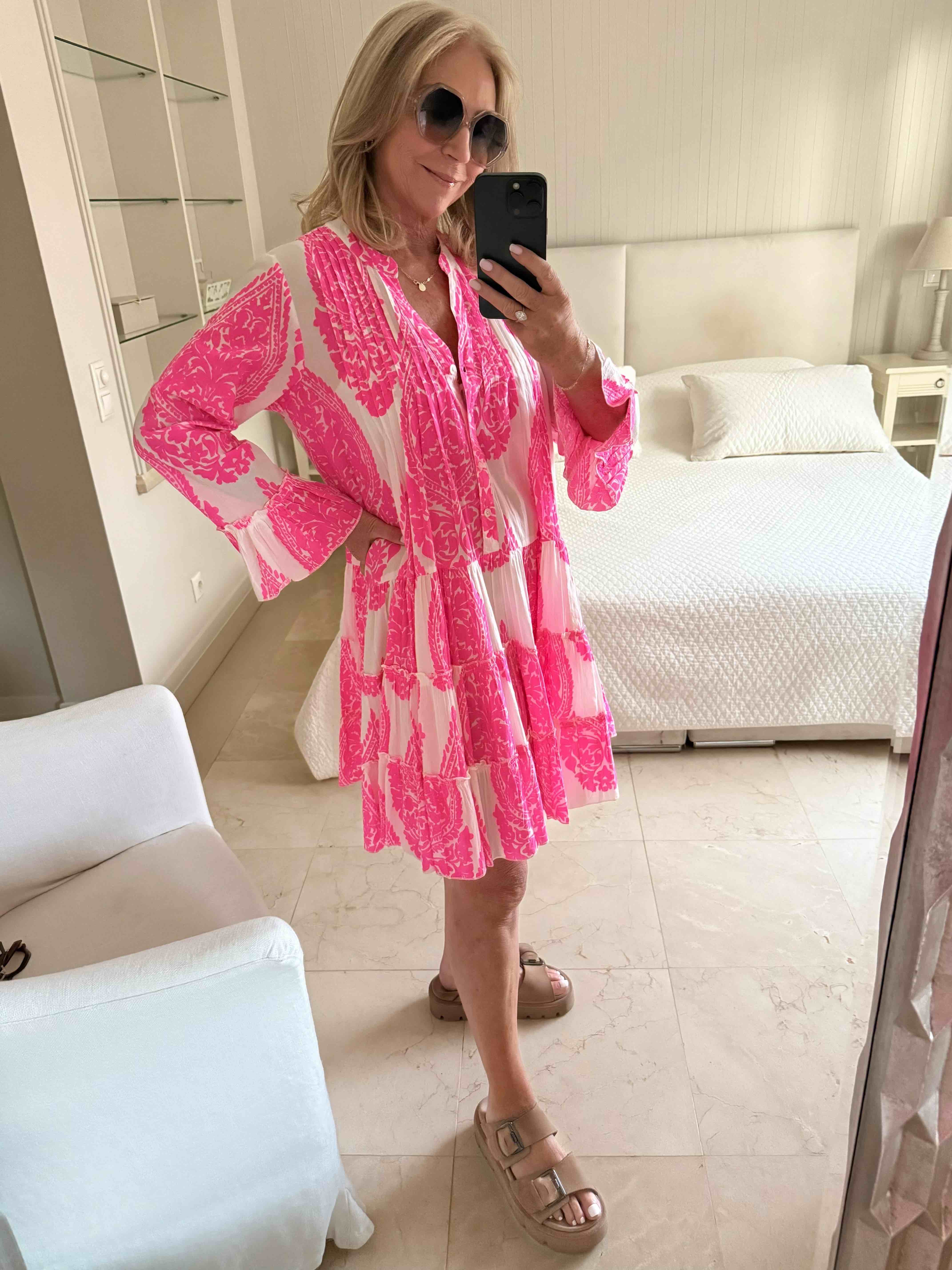 Dream Dress Lobster Dress In Emperor Neon Pink