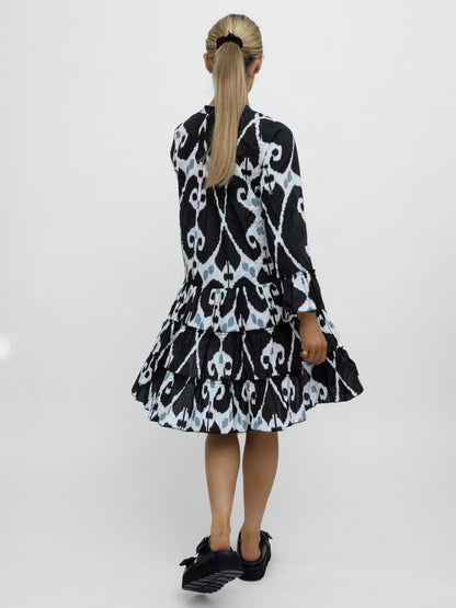 Dream Dresses Dress Lobster Cotton Short Dress In Black Print