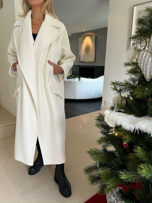 Imperial Italy Coat One Size Imperial Italy Oversize Coat in Winter White