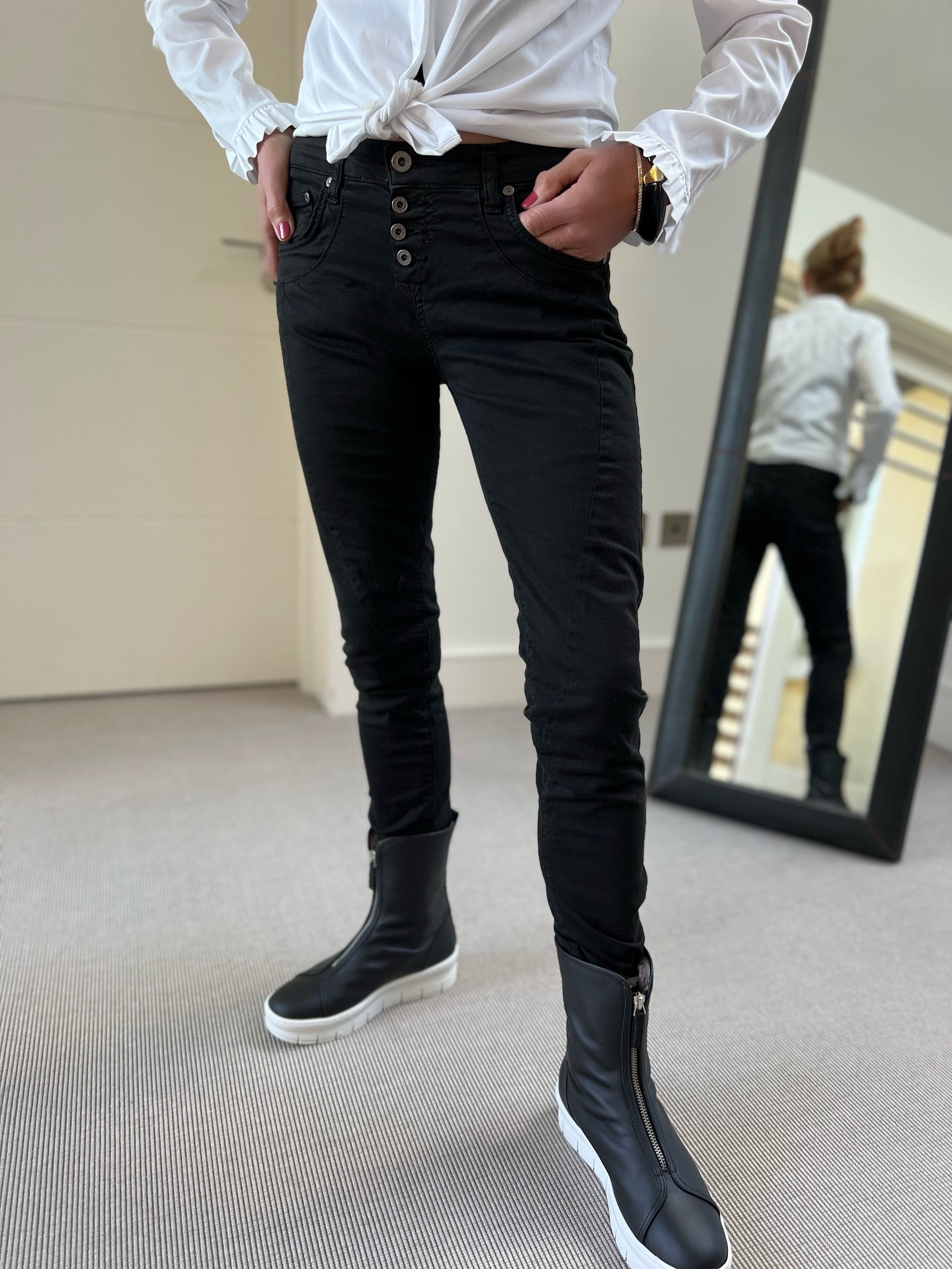 Imperial Italy Imperial Italy Black Stretch Denim Jeans