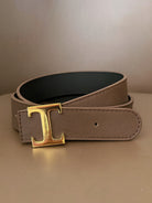 Italian Collection Belts One Size Italian Leather Belt in Chocolate Brown