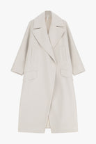 Italian Collection Coat One Size Garbo Classic Oversized Coat in Cream